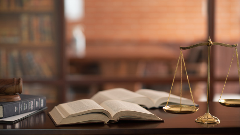 law books on desk