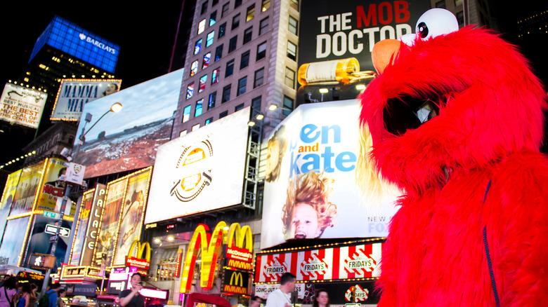 Elmo character at Times Square
