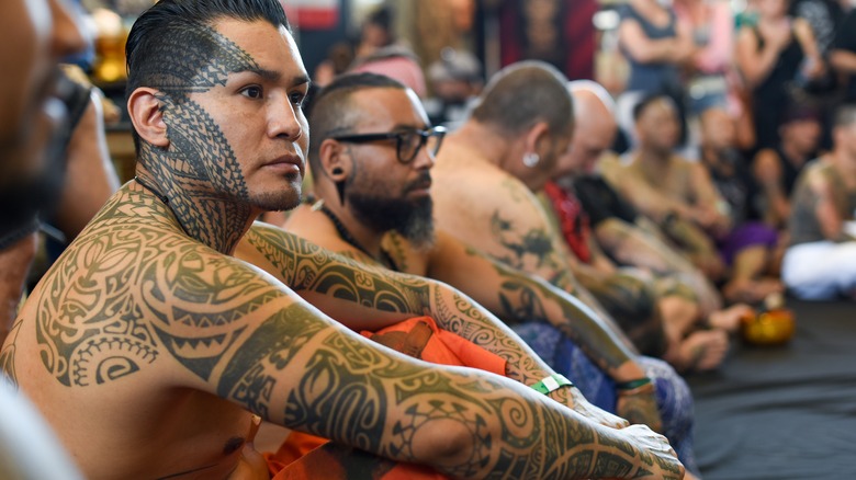 Maori man with tattoos