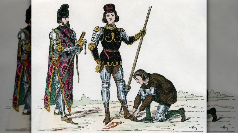 illustration of knight and squire