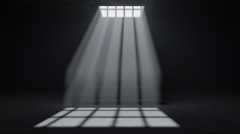 prison cell with little light