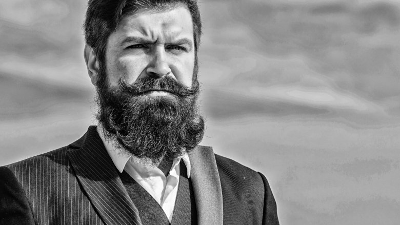 Heroic looking man with beard