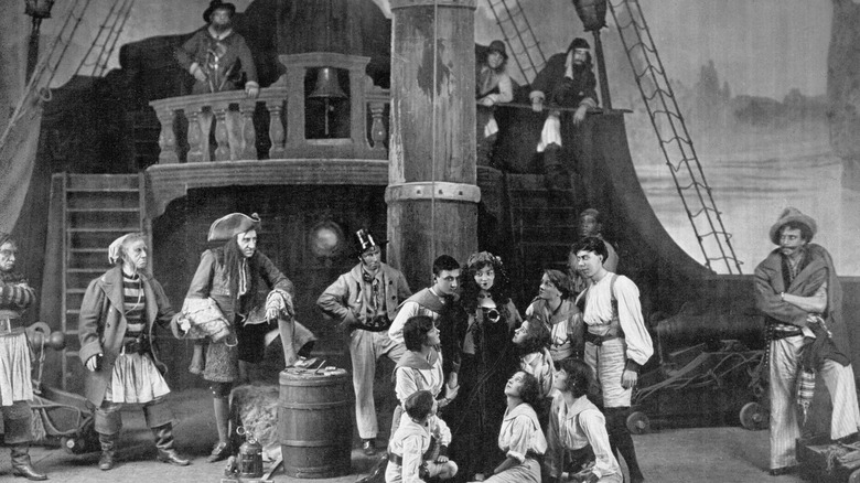 peter pan and pirates on stage