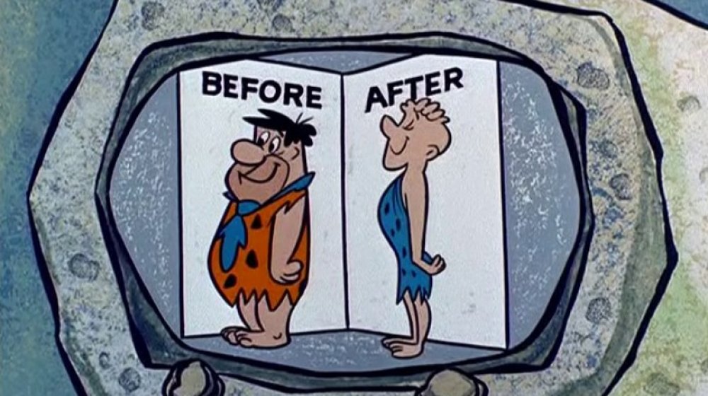 Fred in "before and after" ad