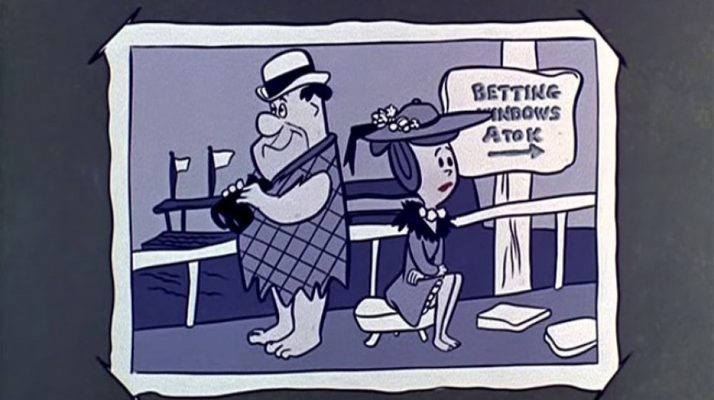 The Flintstones' honeymoon picture