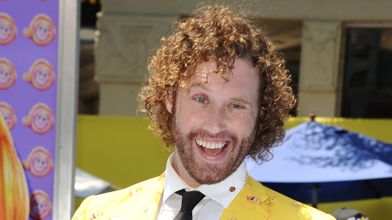 T.J. Miller smiling yellow jacket