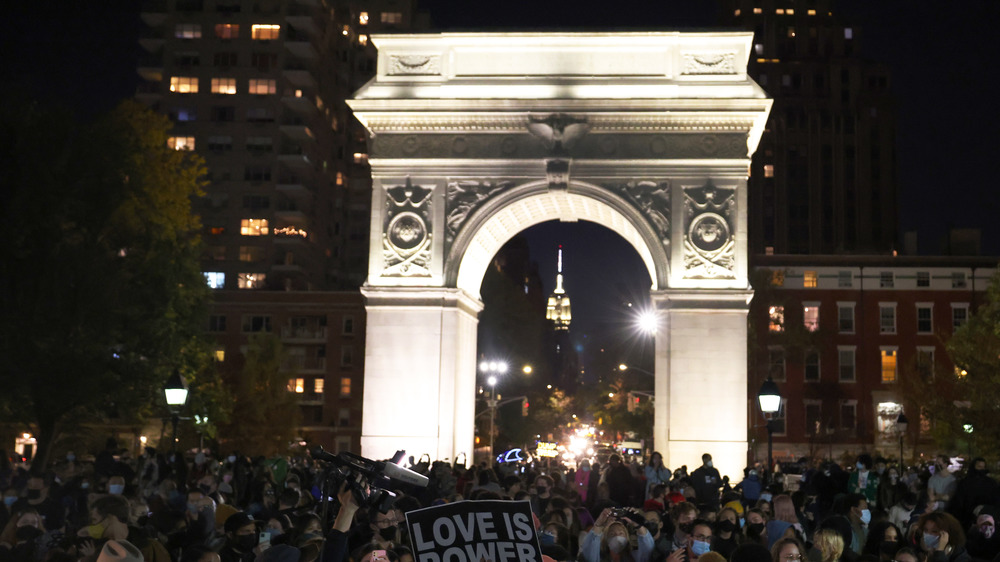 The iconic arch in Washington Square Park