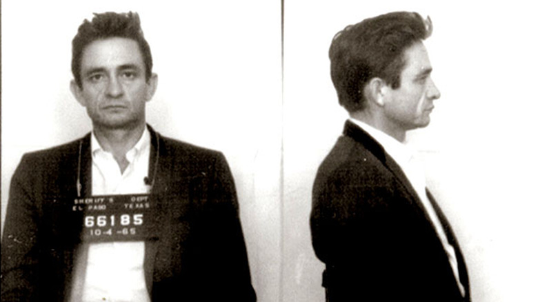 Johnny Cash 1965 arrest mugshot