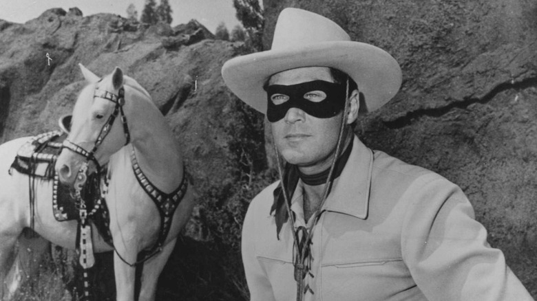 Clayton Moore and Silver rest