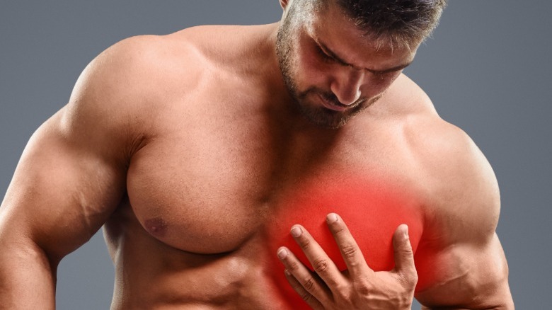 Bodybuilder with chest pain