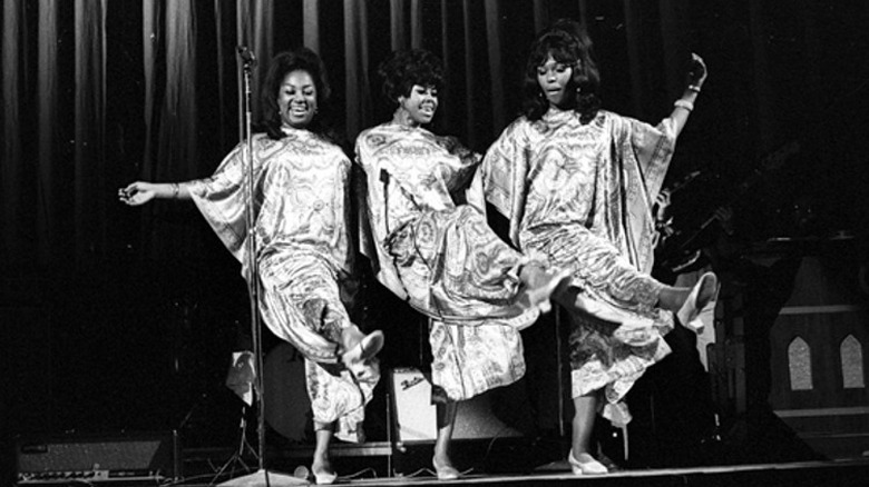 Three members of The Shirelles performing