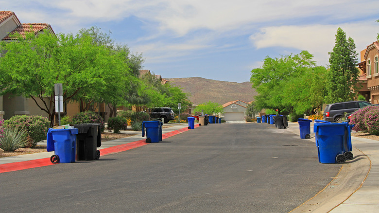 Wide empty suburban street