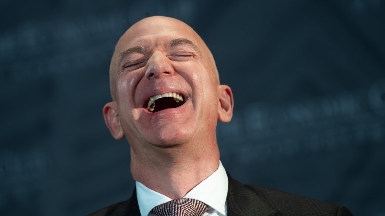 Jeff Bezos laughing 
