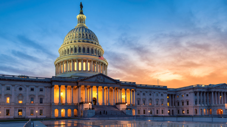 capitol building sunset