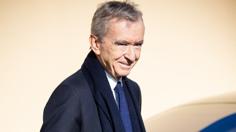 Bernard Arnault wearing sly smile