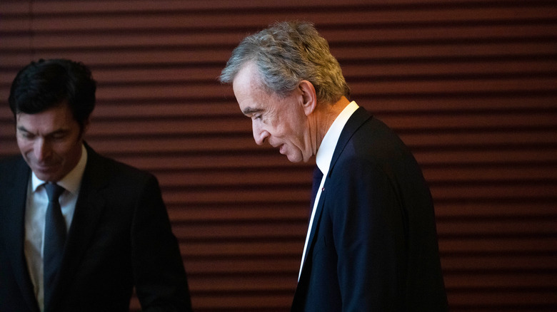 Bernard Arnault with head hung