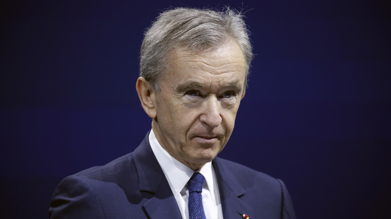 Bernard Arnault looking angry