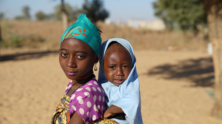 Child refugees fleeing Nigerian conflict