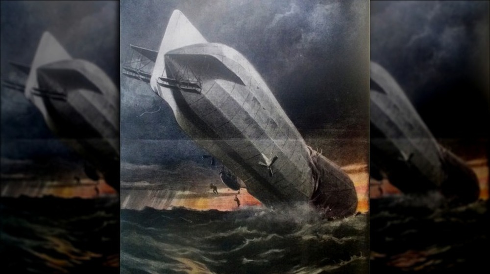 airship crash into the sea