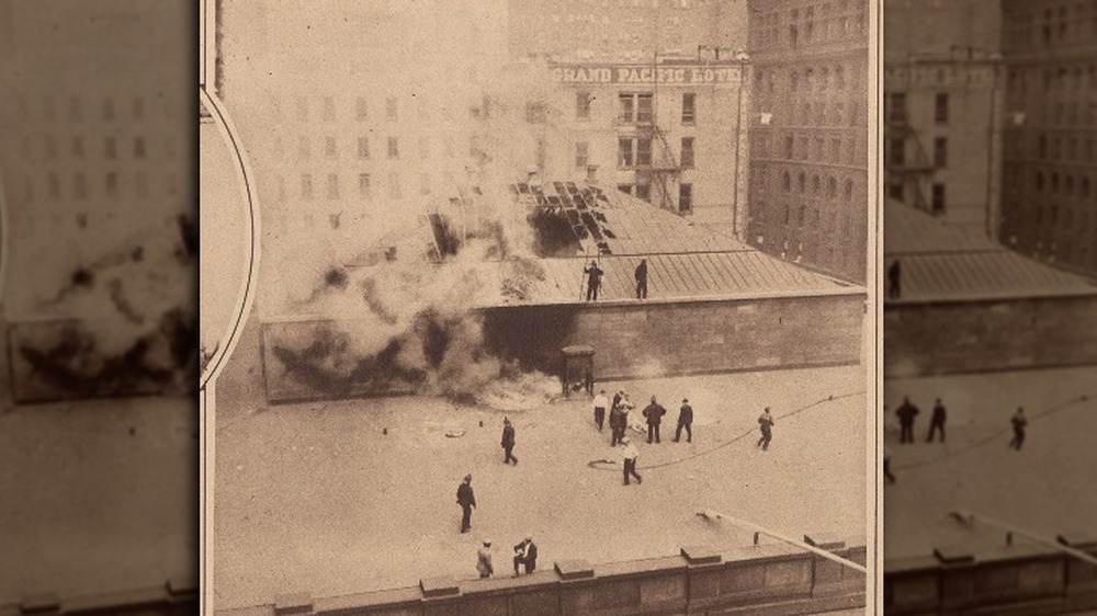 bank roof crash site