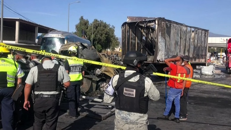 mexico toll booth crash