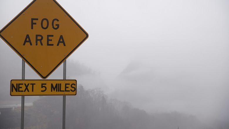 pine mountain kentucky fog sign