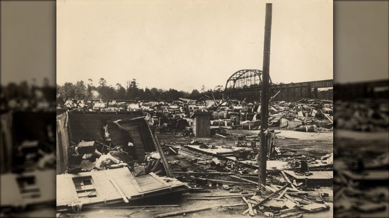 cotton warehouse of Northport aftermath of the Deep South Tornado Outbreak