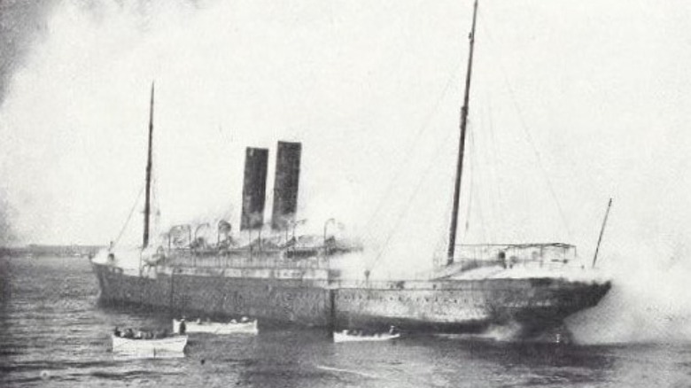 Fire aboard the SS ''Saale'' during the Hoboken Docks Fire 1900