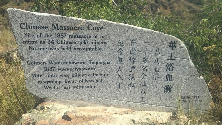 Chinese Massacre memorial stone