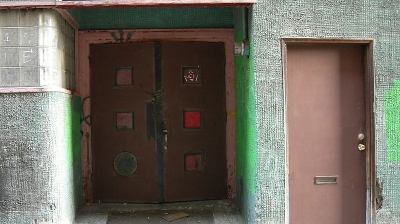 Doors of former Wah Mee Club