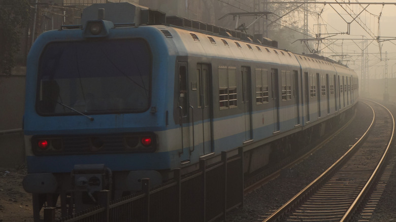 an Egyptian train track smog