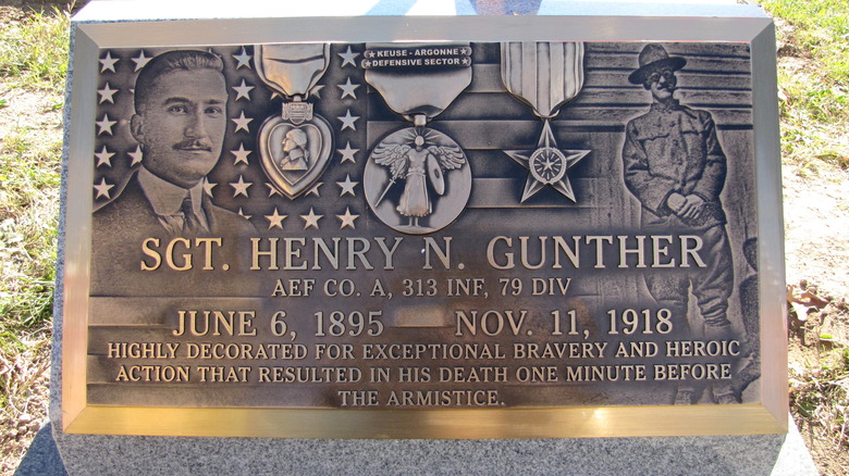 plaque of henry gunther