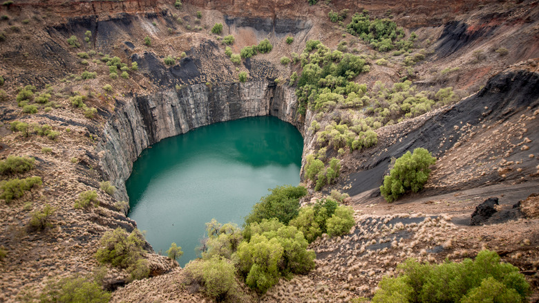 The Big Hole in Kimberley seen from sky