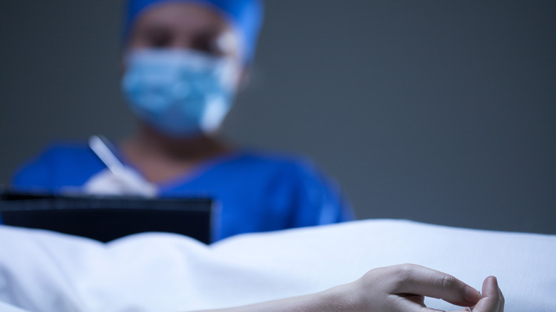 Medical doctor in a white coat