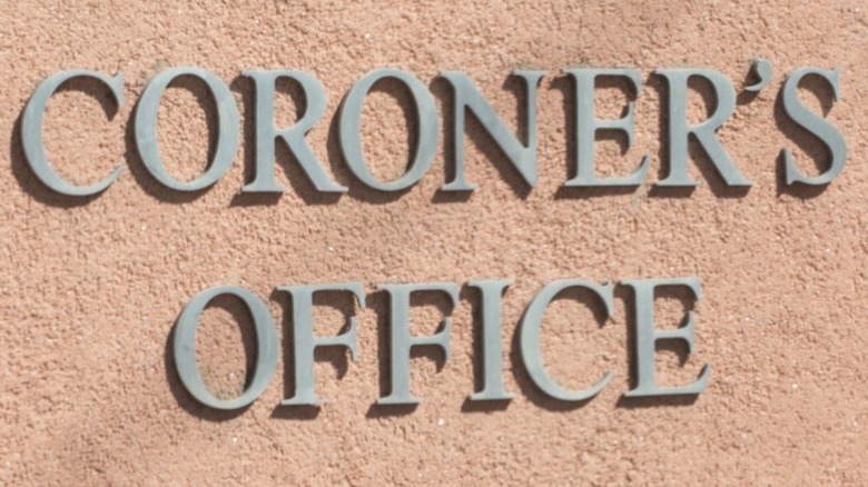 sign for Clark County Coroner's office