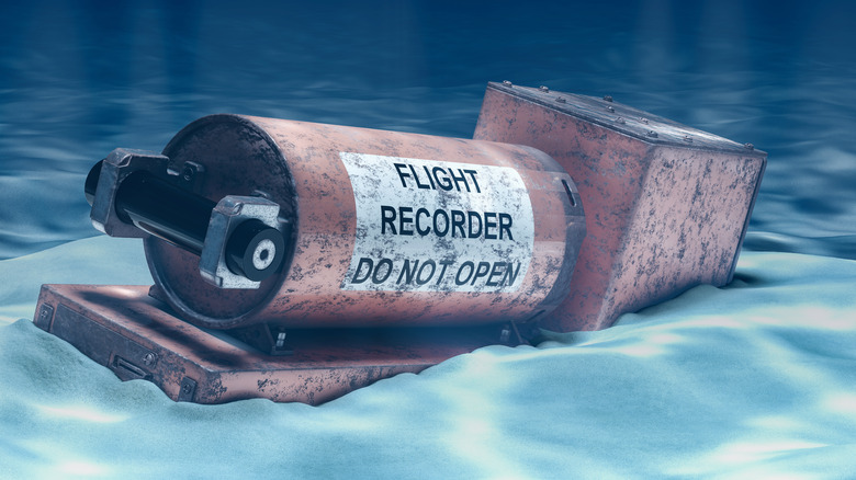 plane black box underwater