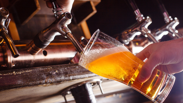 Beer being poured