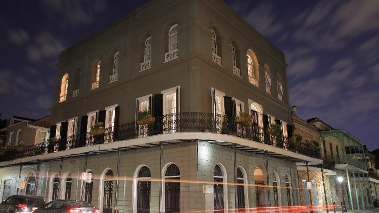 The LaLaurie Mansion at night