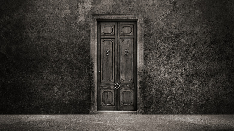 a large locked door