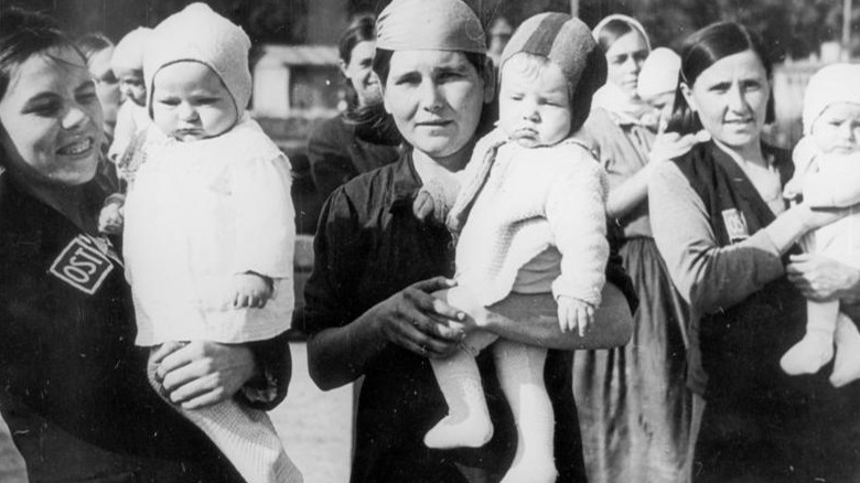 World War II-era women with babies