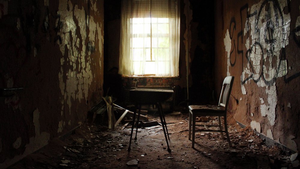 Ruins of a resident's room at the Forest Haven Asylum