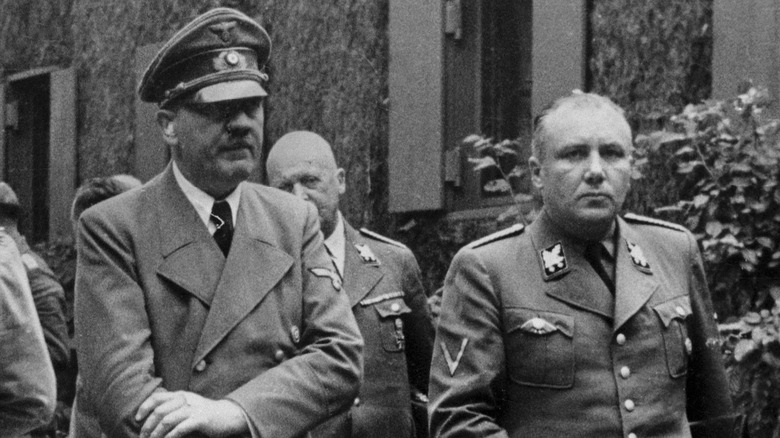 Adolf Hitler and his secretary Martin Bormann 