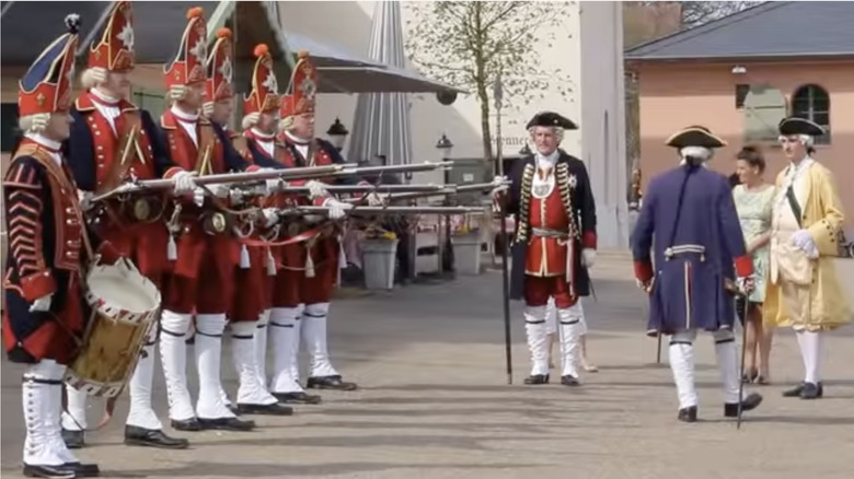 reenactors playing the role of the Potsdam Giants