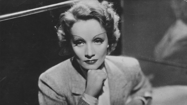  Marlene Dietrich with painted brows