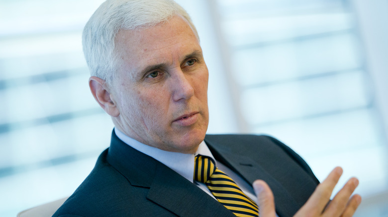 Governor Mike Pence speaks in New York