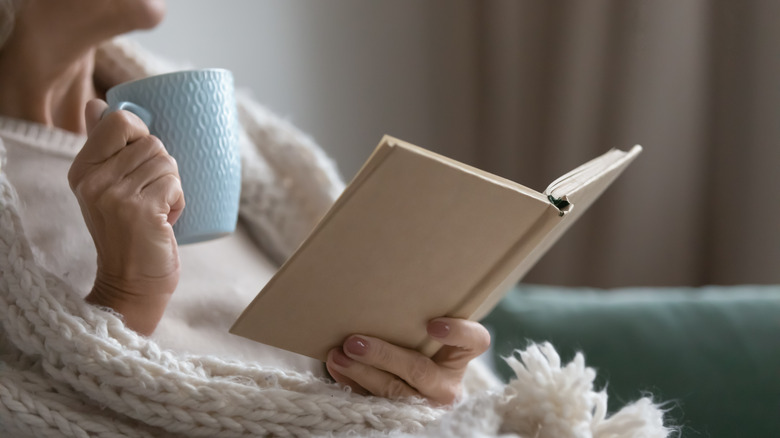 Lady reading a book