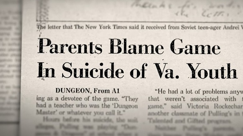 Headline on Pulling's suicide