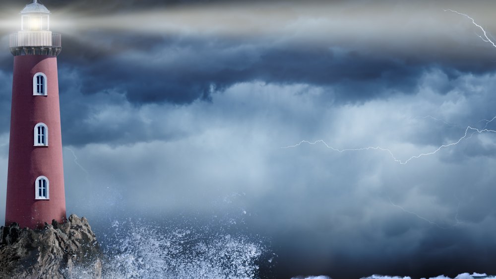 Lighthouse in a storm