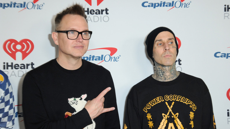 Mark Hoppus with Travis Barker