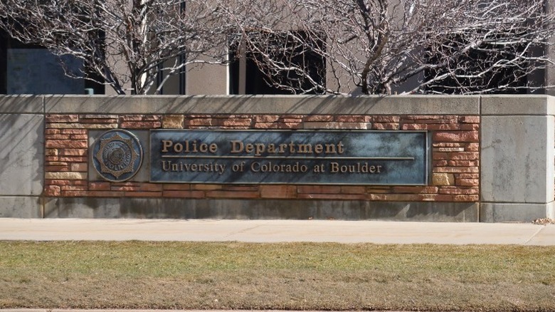 Boulder Police Department sign